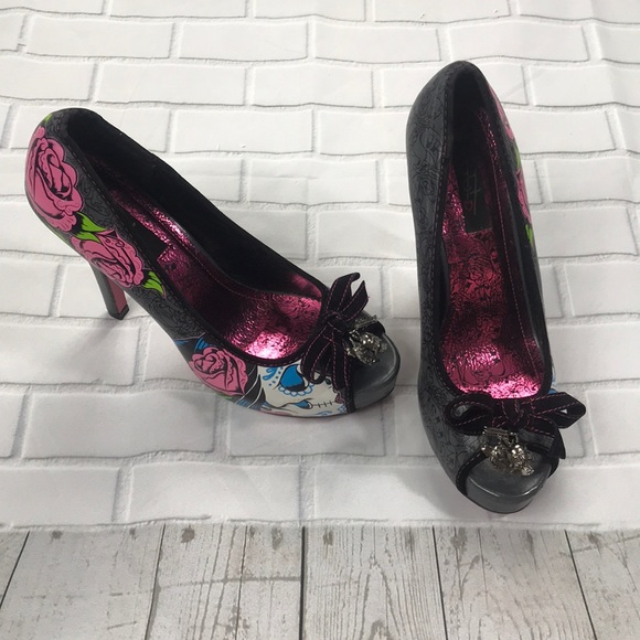 Iron Fist Shoes - Iron Fist Sugar Skull Heels